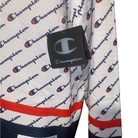 Champion Men's Hockey Jersey Size XL Blue Red Game Day Sports Fan Shirt - Picture 4 of 11